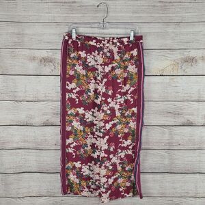 Anthropologie ETT:TWA Schuyler Floral Crop Wide Leg Pull On Pants Medium